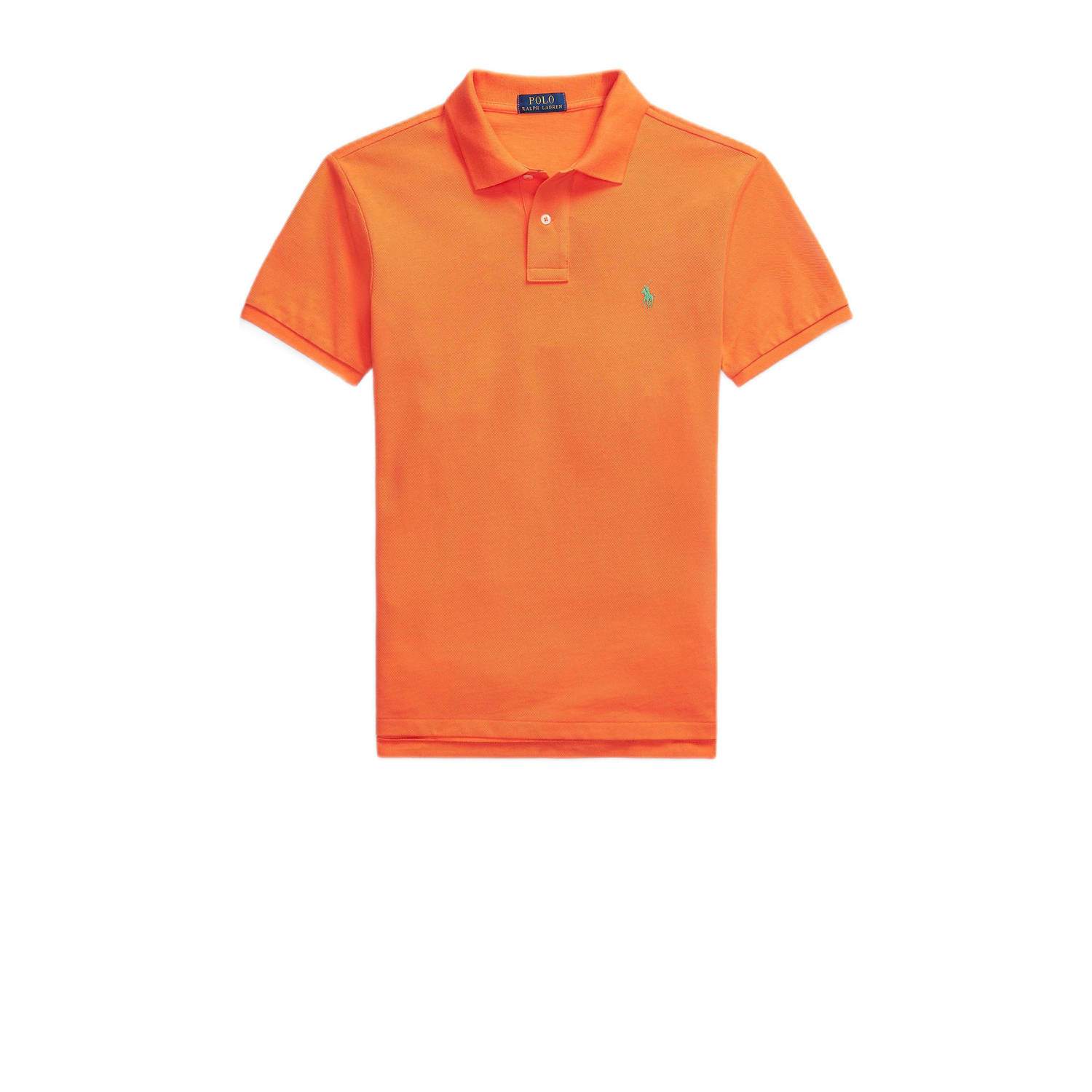 Ralph Lauren Oranje Polo Shirt met Iconische Pony Borduursel Orange Heren