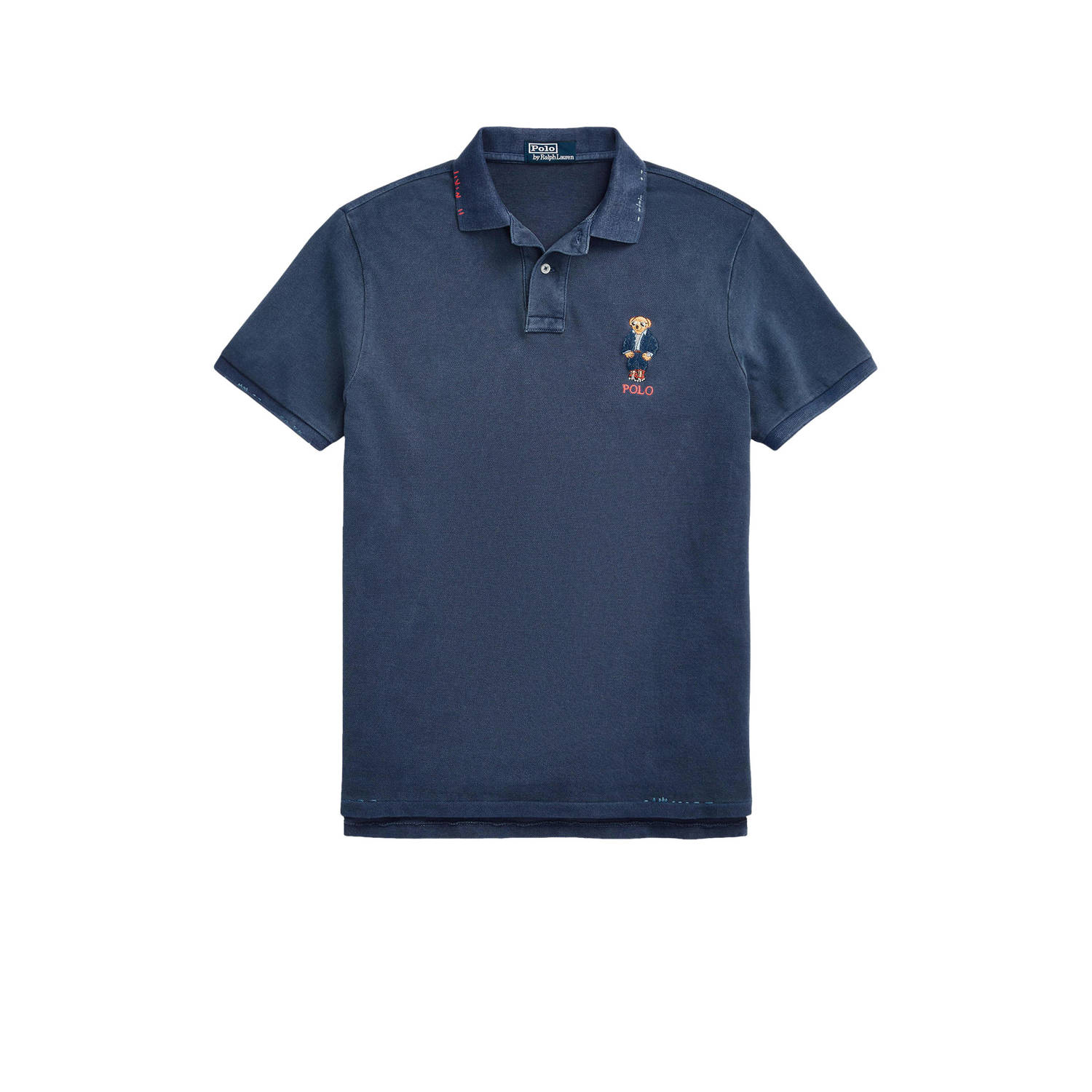 POLO Ralph Lauren slim fit polo met printopdruk newport navy