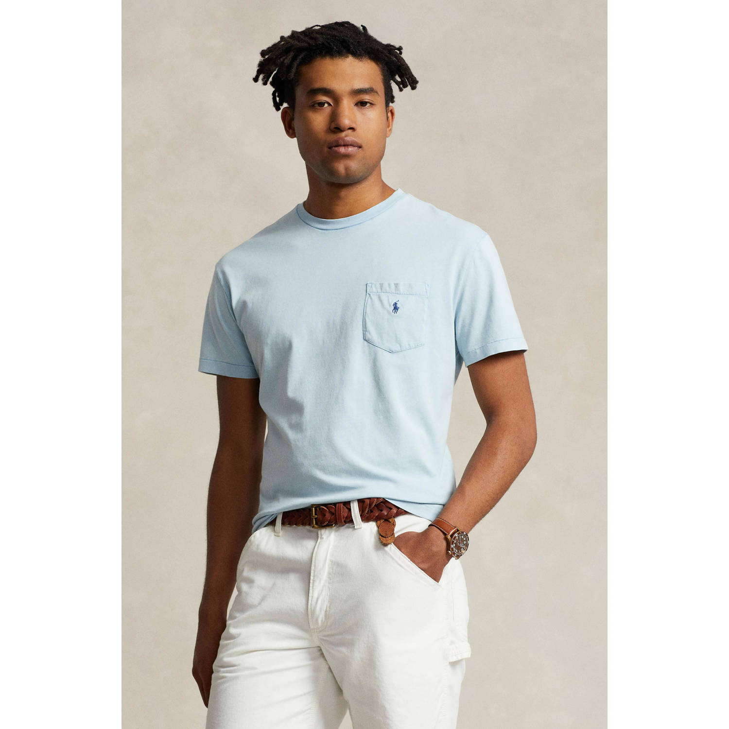 POLO Ralph Lauren regular fit T-shirt met logo alpine blue