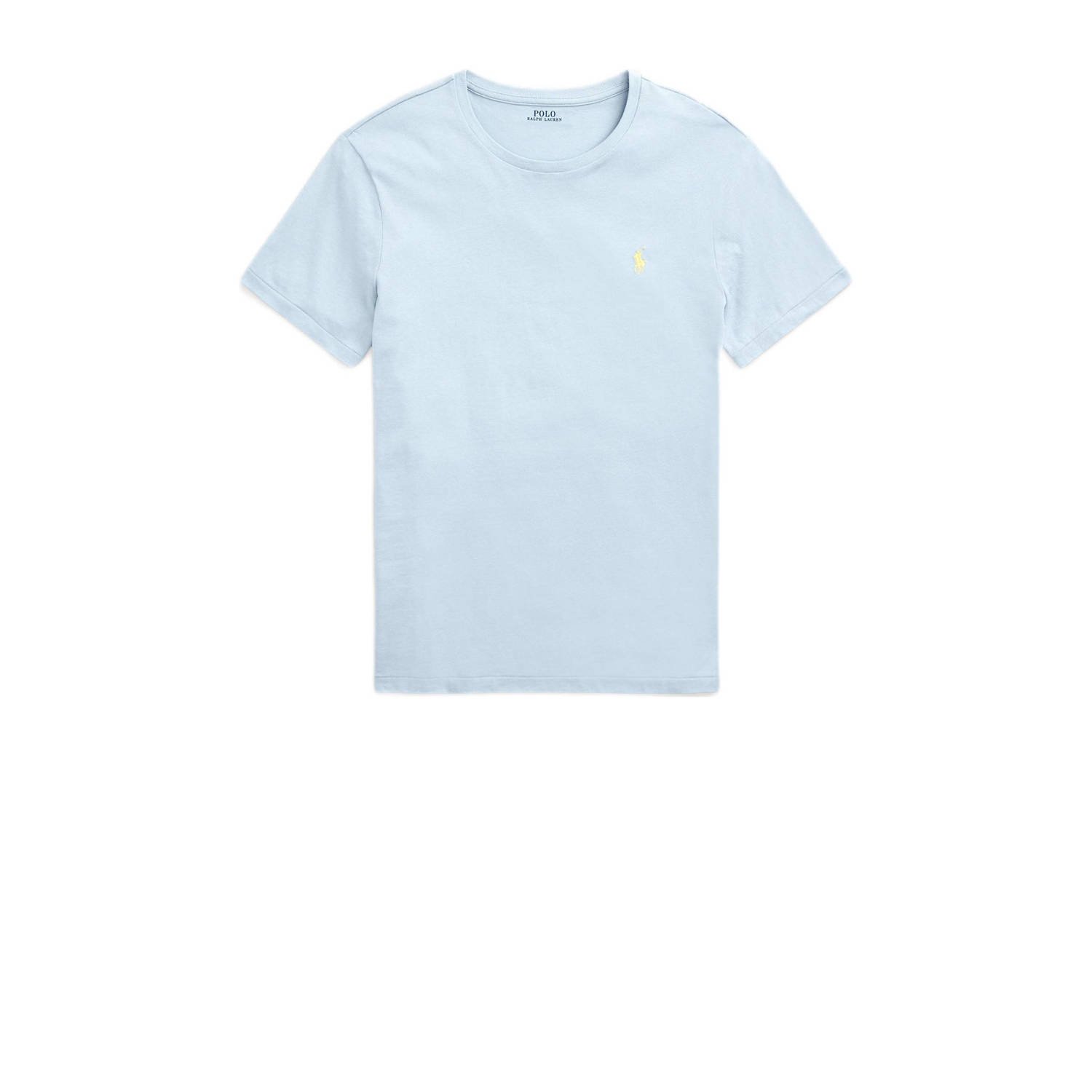 POLO Ralph Lauren slim fit T-shirt met logo lichtblauw