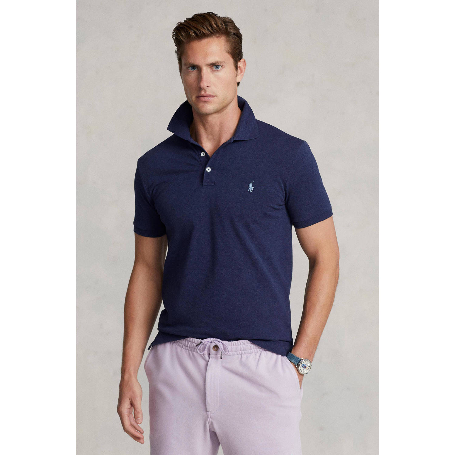 POLO Ralph Lauren slim fit polo met logo spring navy heather