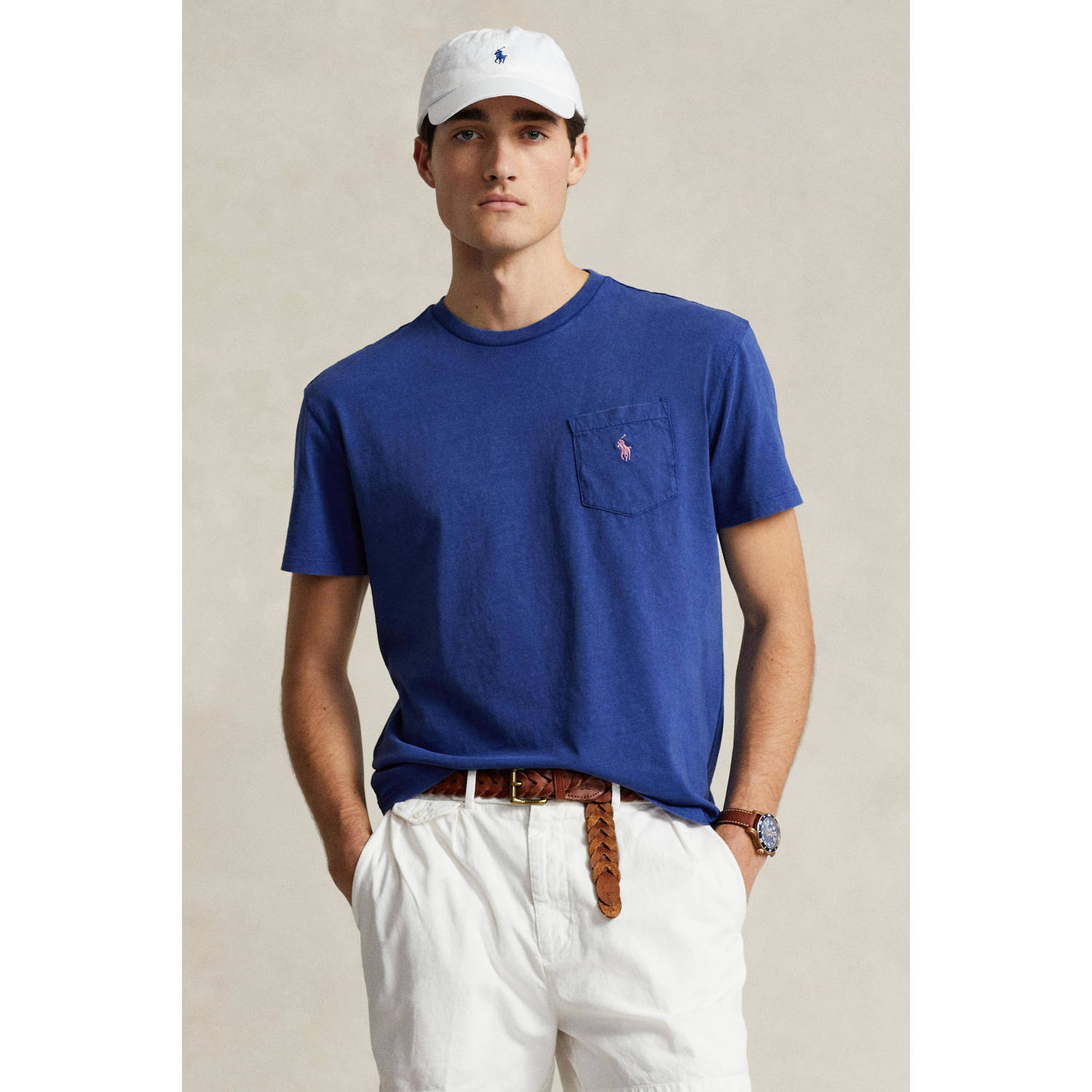 POLO Ralph Lauren regular fit T-shirt met logo beach royal