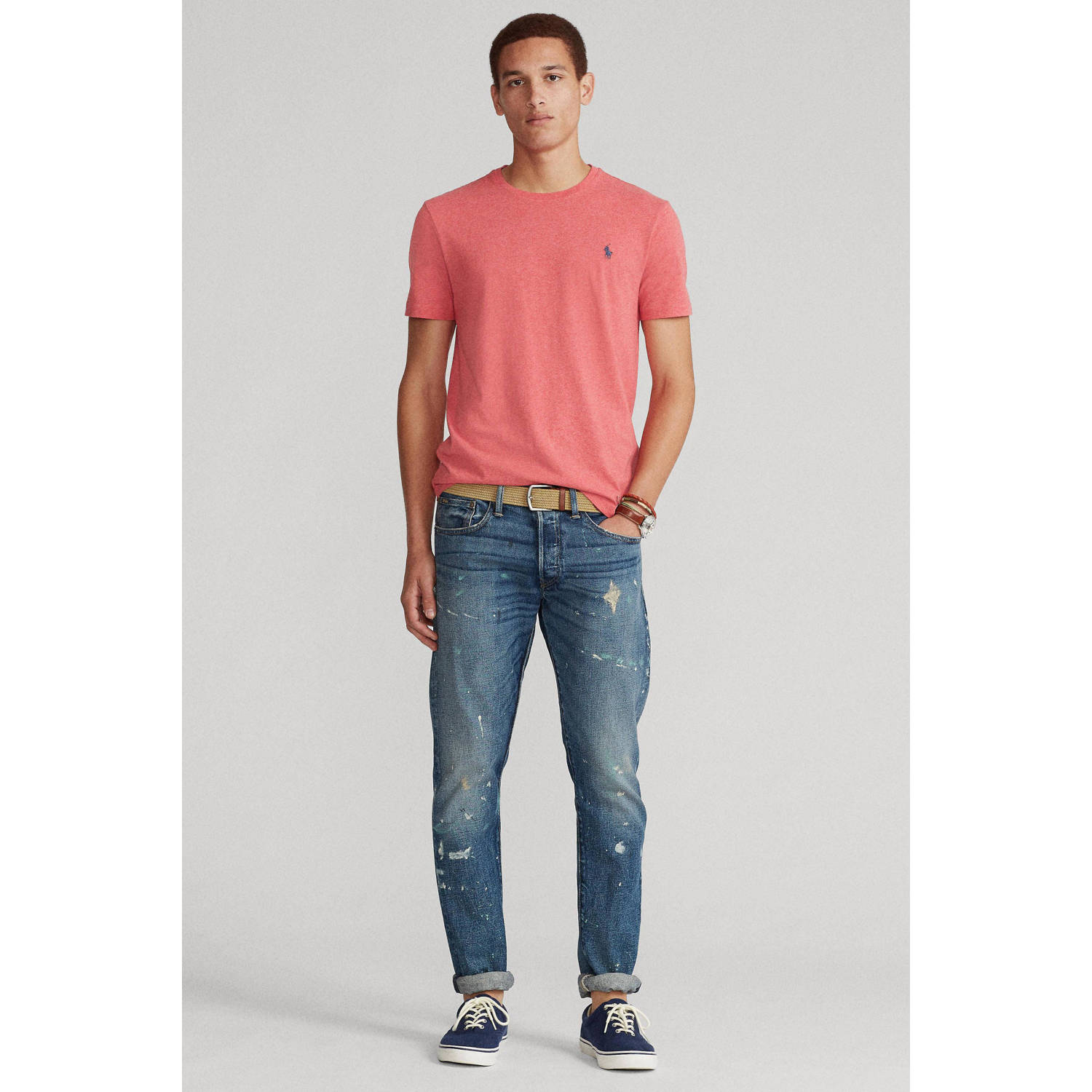 POLO Ralph Lauren regular fit T-shirt met logo highland rose heather