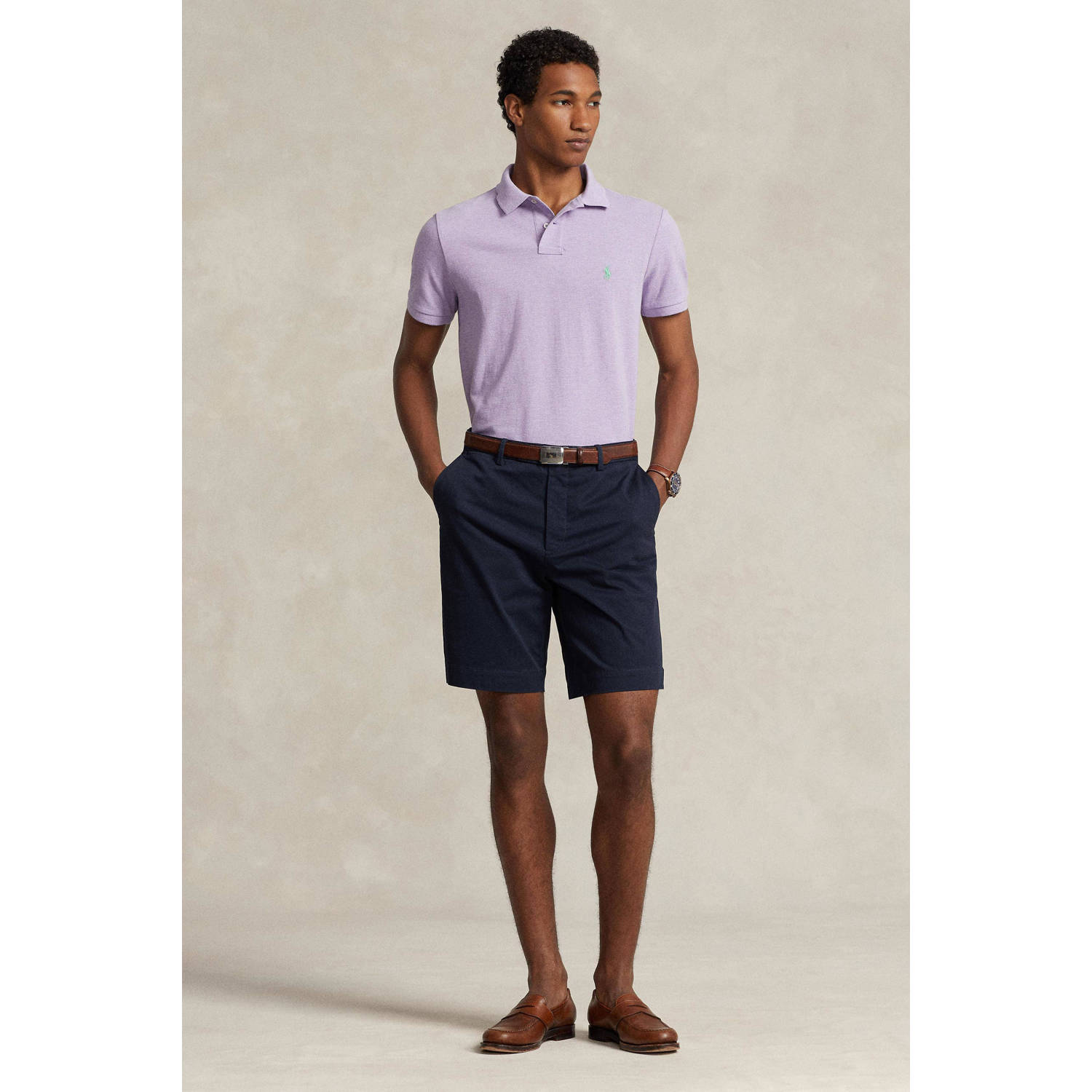 POLO Ralph Lauren slim fit polo met logo lila