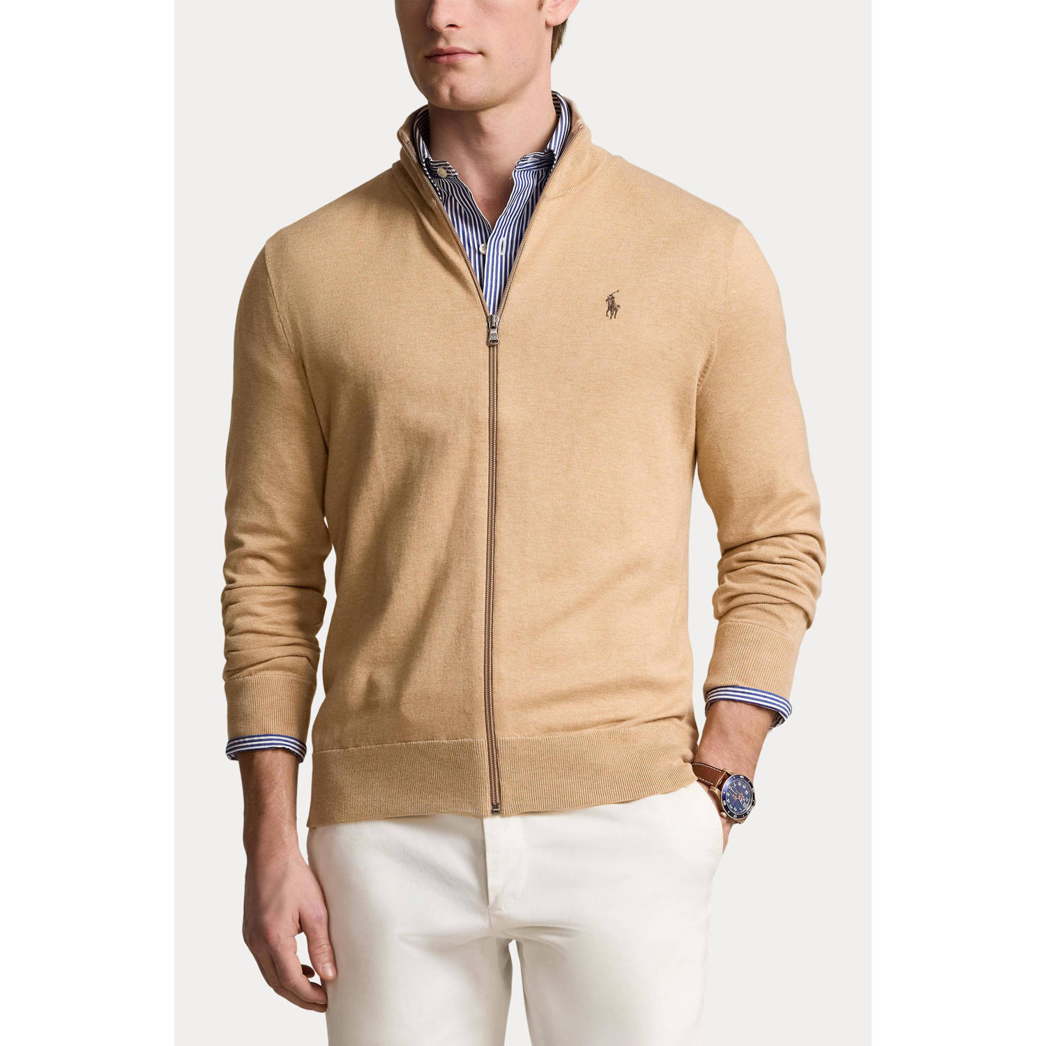 POLO Ralph Lauren gemêleerd vest camel bruin