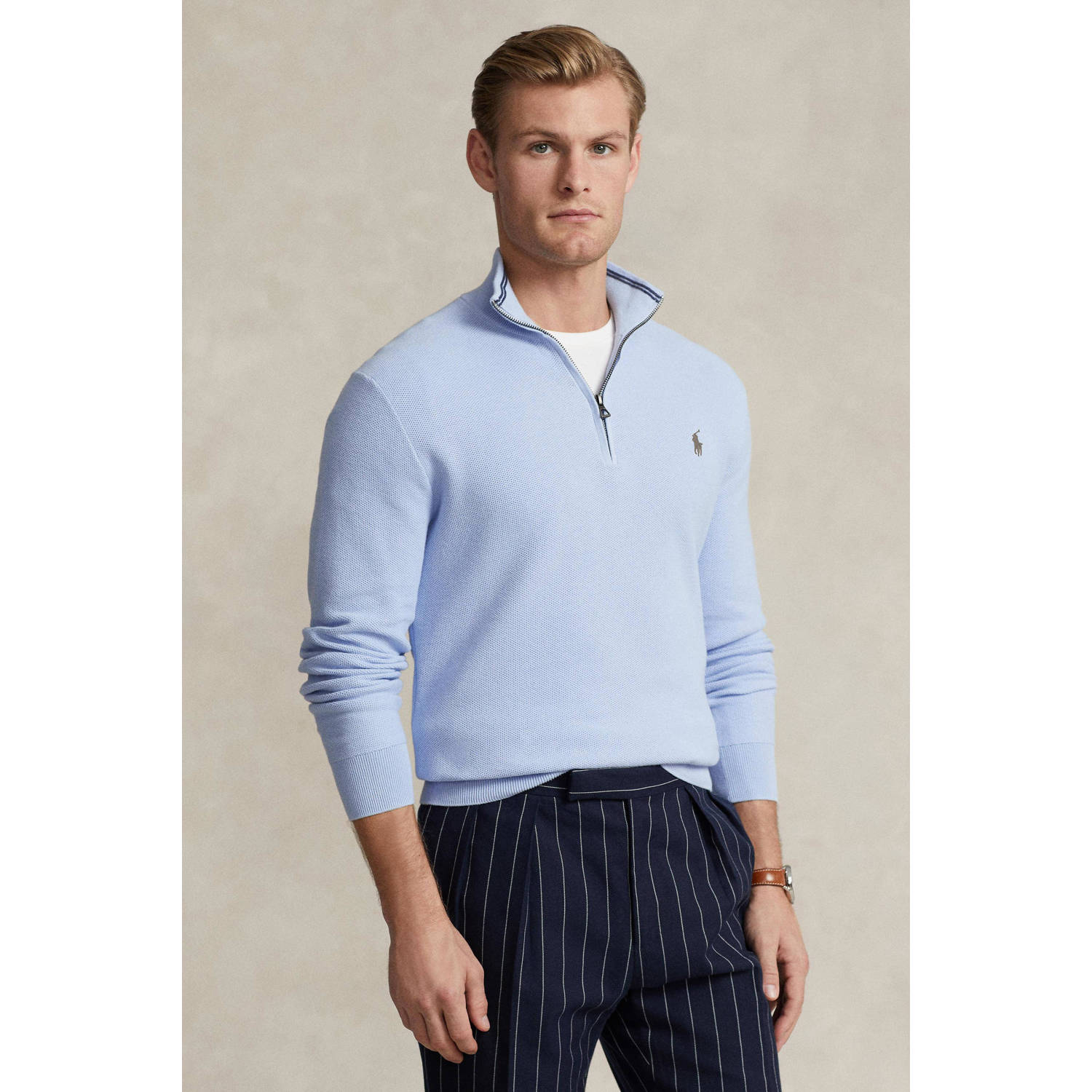 POLO Ralph Lauren trui met logo lichtblauw