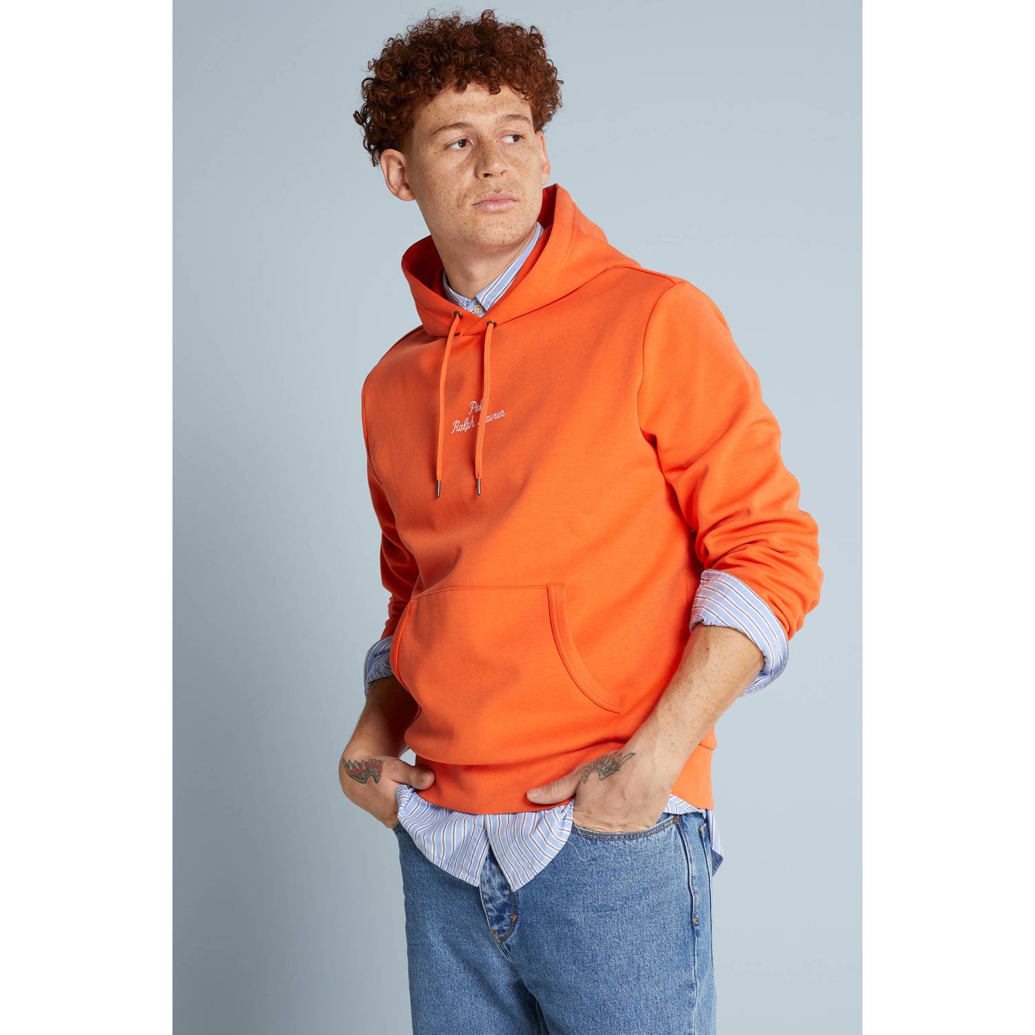 POLO Ralph Lauren hoodie met printopdruk oranje