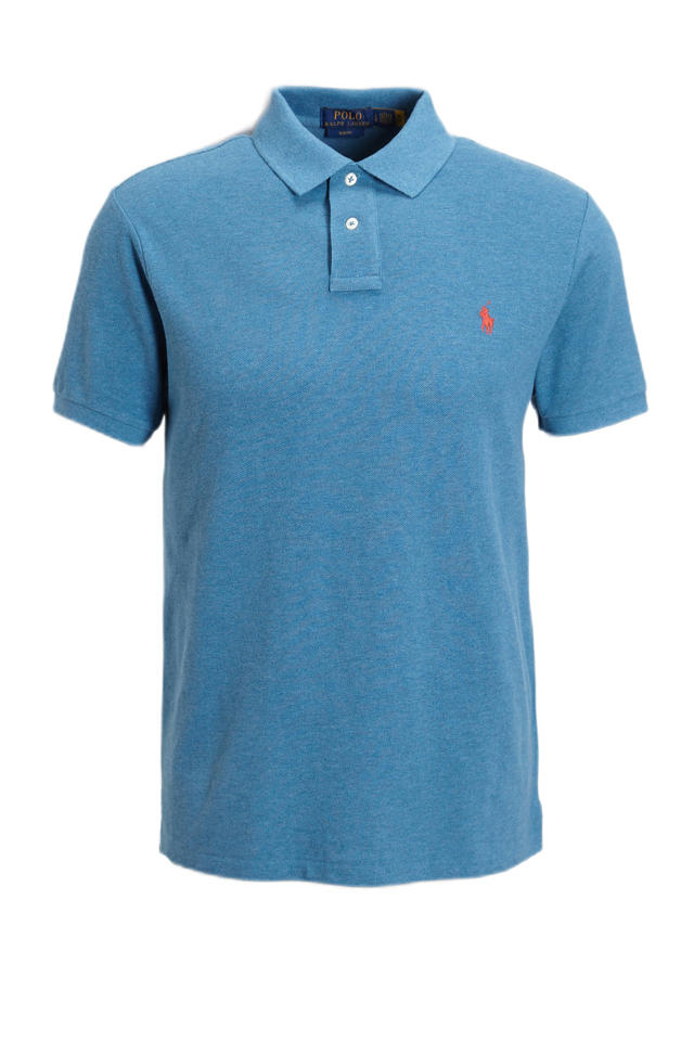 POLO Ralph Lauren slim fit polo blauw wehkamp
