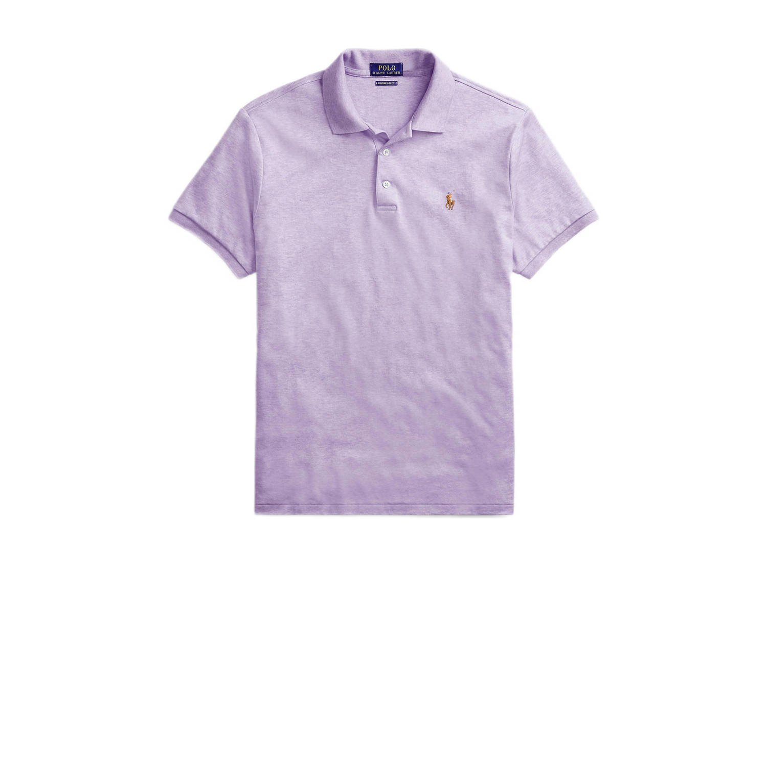 POLO Ralph Lauren slim fit polo met logo pastel purple heather