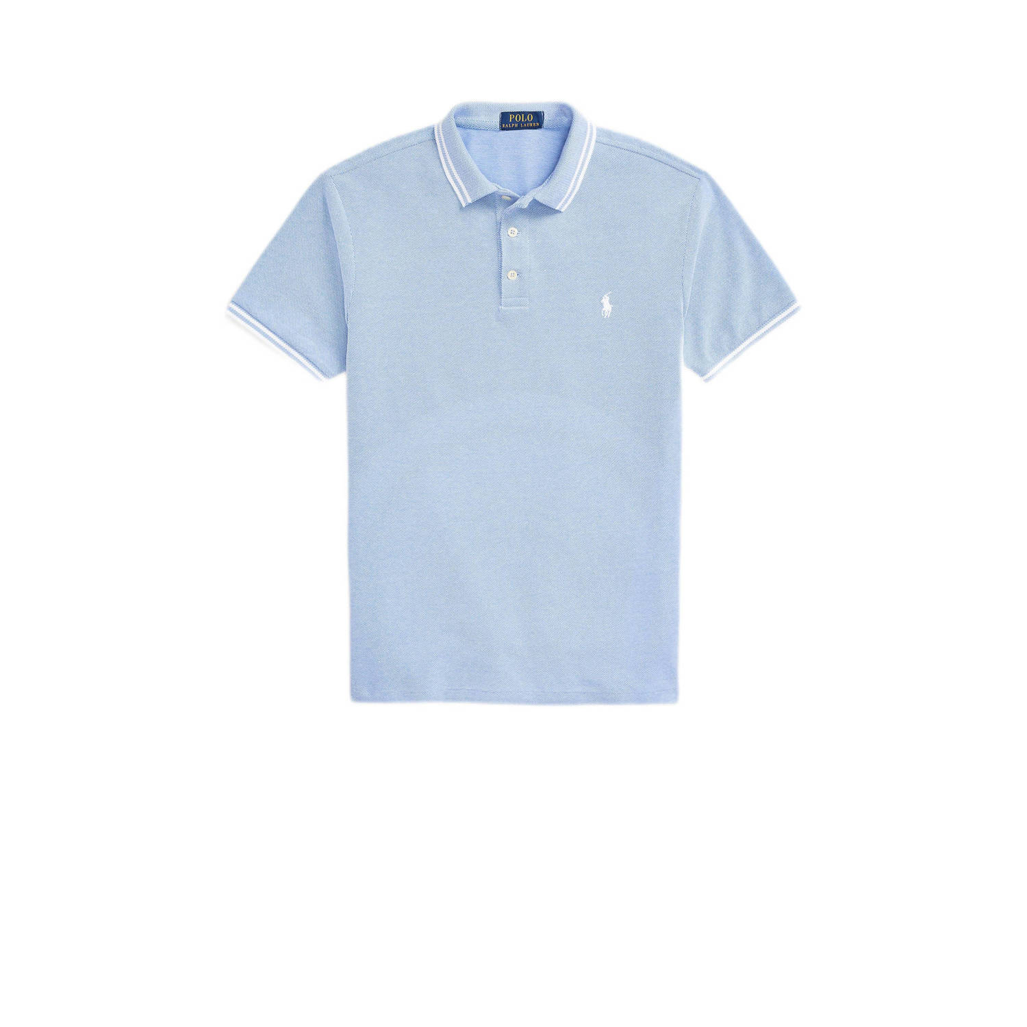 Polo Ralph Lauren Blauwe korte mouw slim fit polo Blue Heren