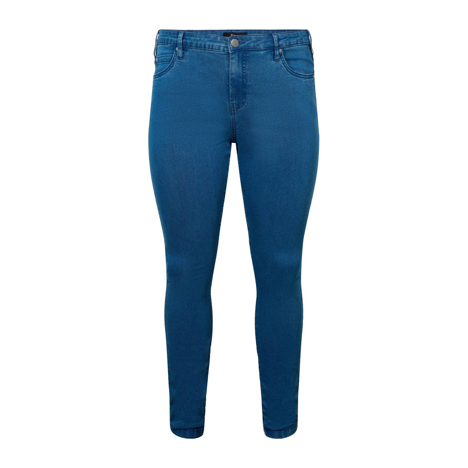 Zizzi high waist slim fit jeans Amy medium blue denim