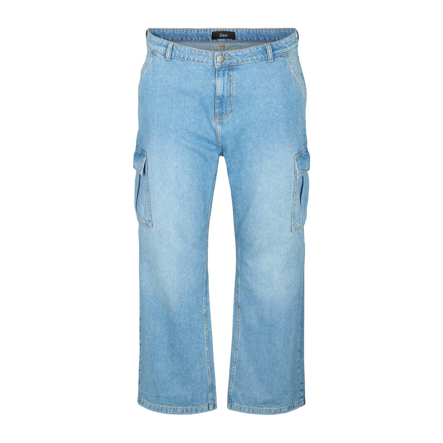 Zizzi cargo jeans light blue denim