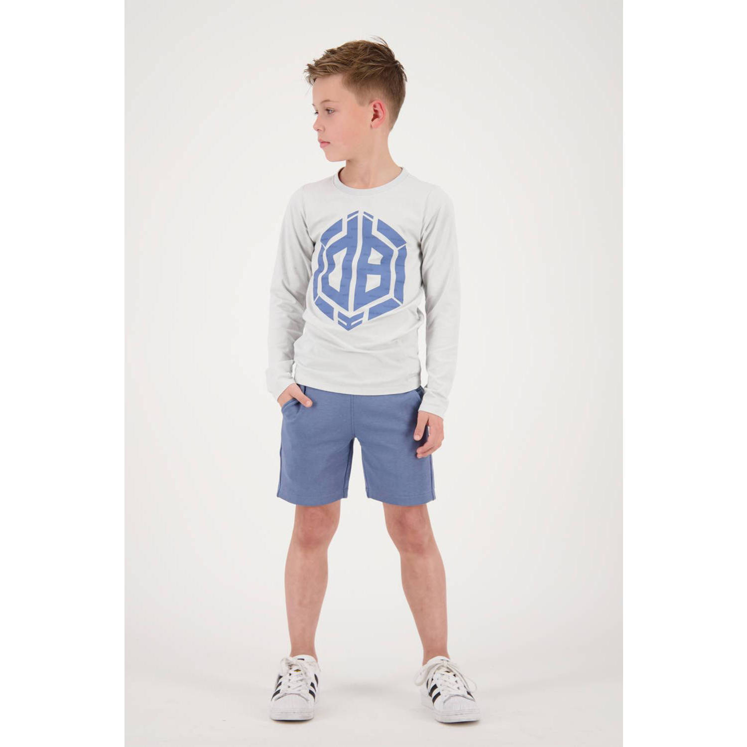 Vingino x Daley longsleeve Herol met printopdruk lichtgrijs