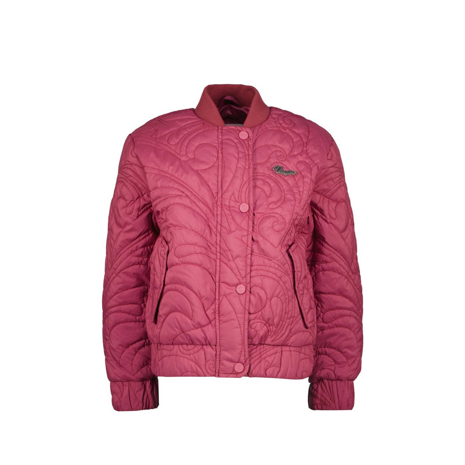 VINGINO bomberjack zomer Taliya met all over print donkerroze Jas Meisjes Polyester Opstaande kraag 152