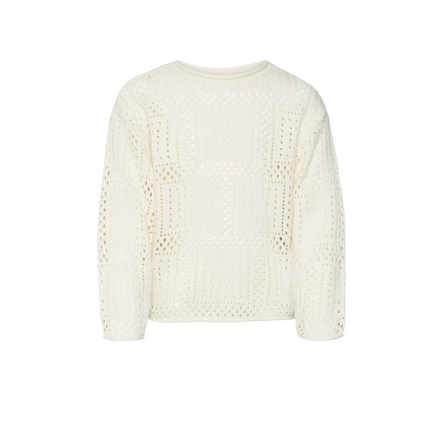 VERO MODA GIRL trui VMODA off white Wit Meisjes Katoen Ronde hals Effen 134 140