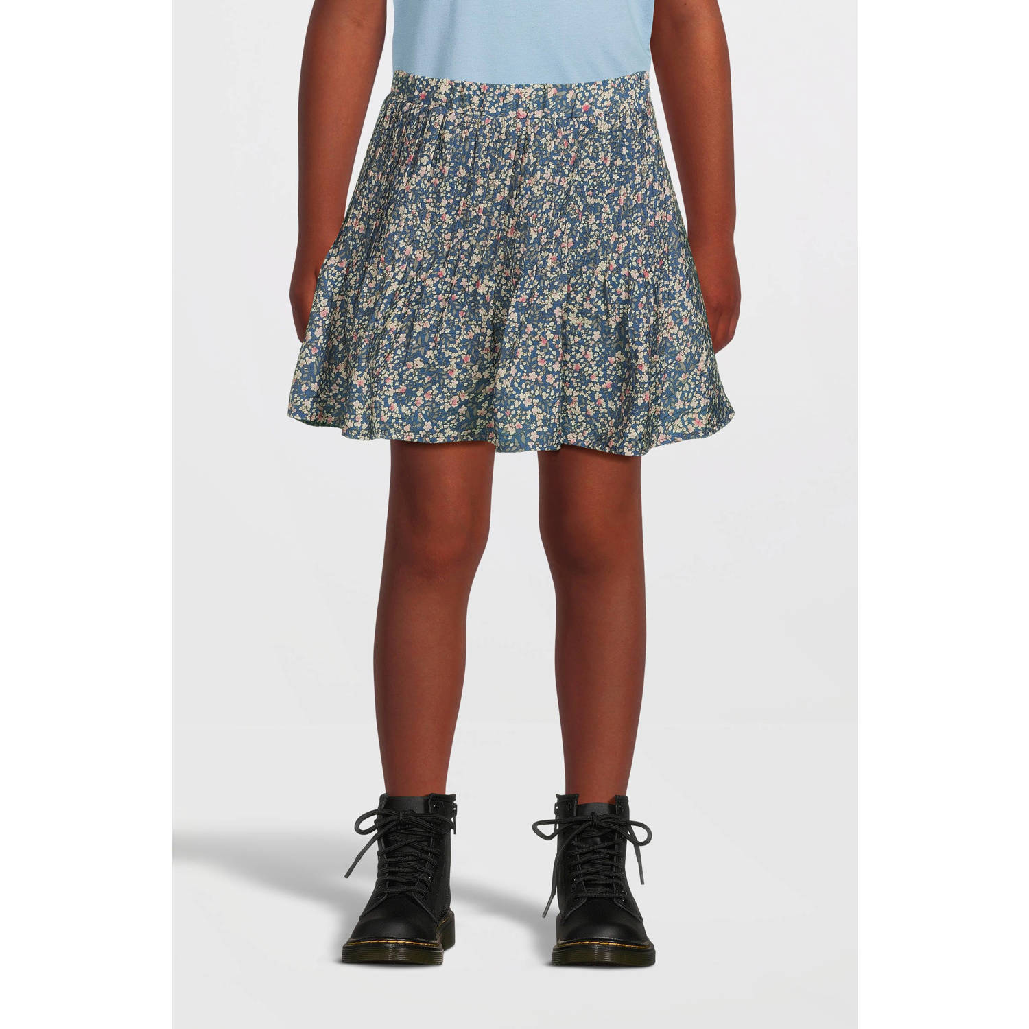 VERO MODA GIRL gebloemde rok VMIRIS blauw ecru roze Meisjes Viscose Bloemen 128