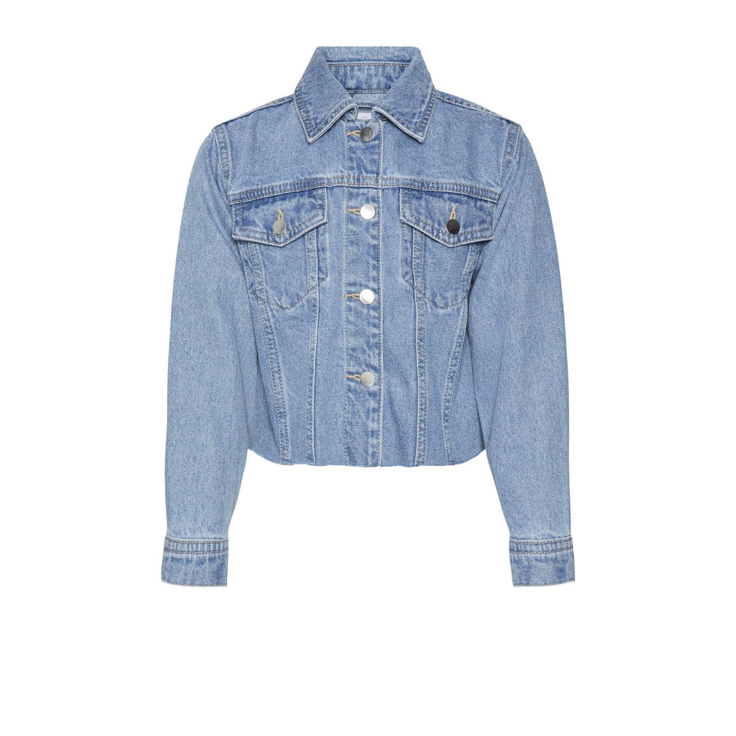 VERO MODA GIRL spijkerjas VMLOLA t blue denim Blauw Effen 116