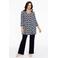 YOEK geweven tuniek DOLCE met all over print donkerblauw/wit