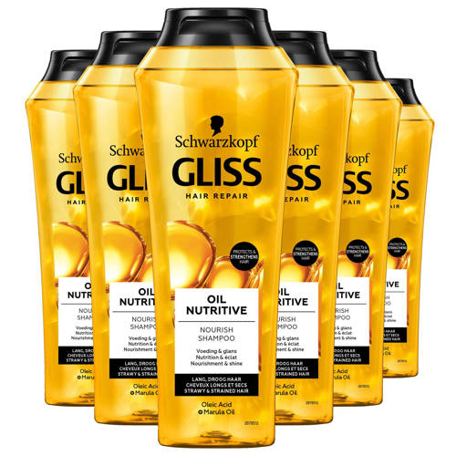 Gliss Oil Nutritive shampoo - 6 stuks voordeelverpakking afbeelding