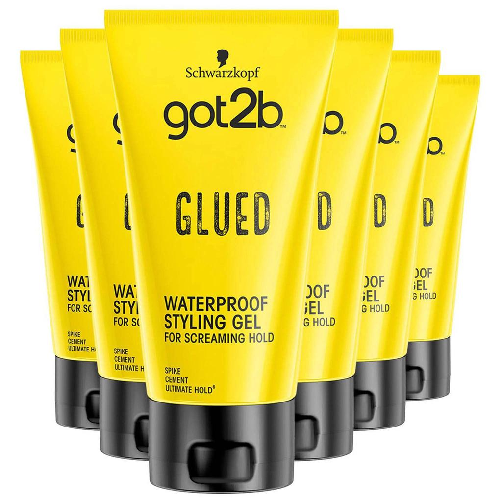 Schwarzkopf Got2b Glued styling gel - 6 stuks voordeelverpakking