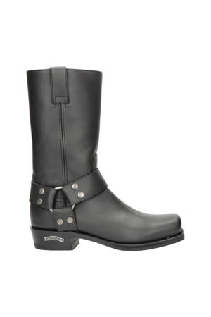 1918 Pete leren bikerboots zwart