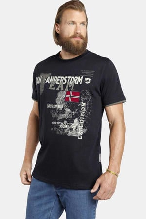 T-shirt SÖLVE Plus Size donkerblauw