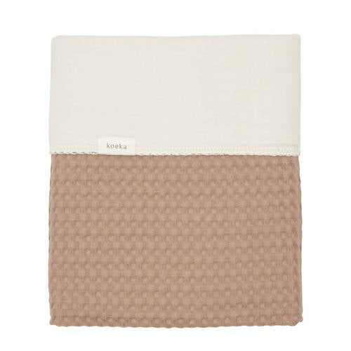 Koeka Amsterdam ledikantdeken met fleece caffe afbeelding