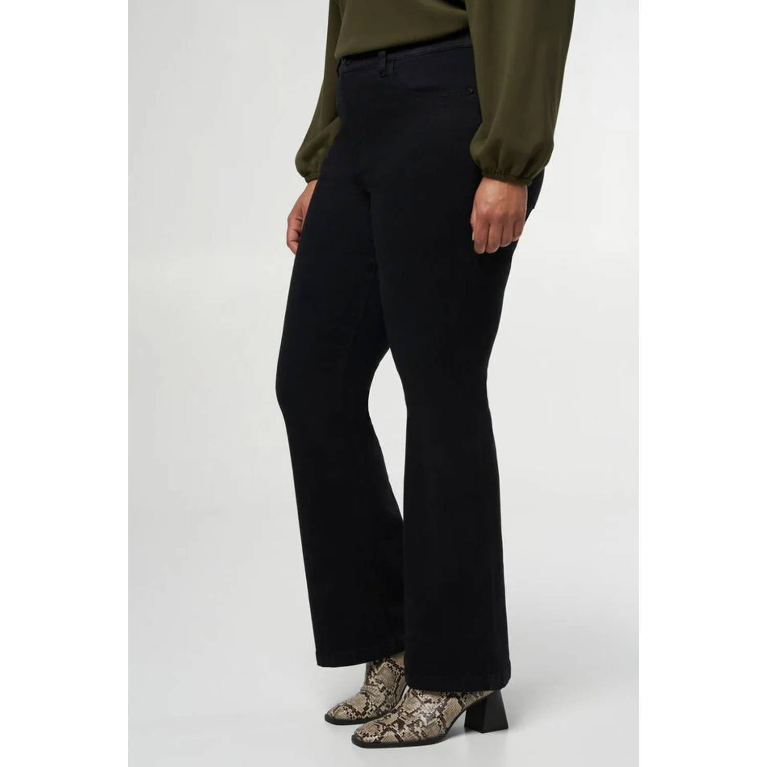 MS Mode flared jeans zwart denim