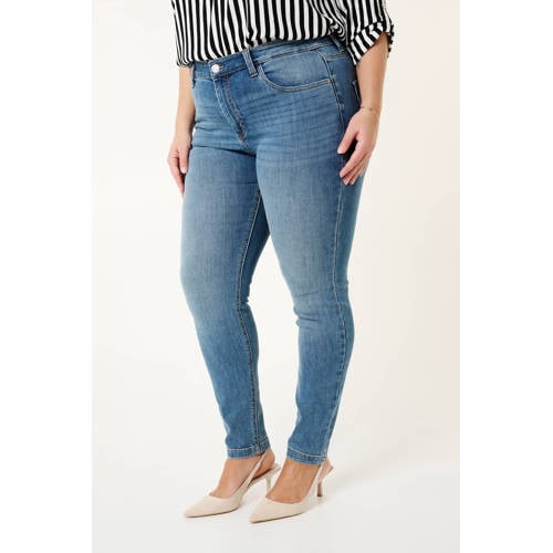 MS Mode slim fit jeans blue denim afbeelding
