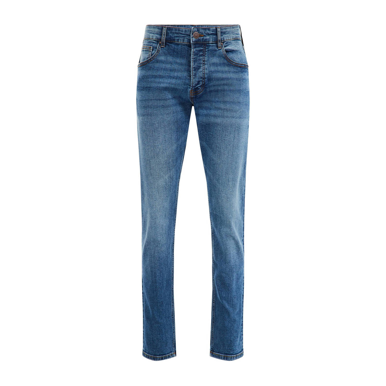 WE Fashion Blue Ridge slim fit jeans mid blue