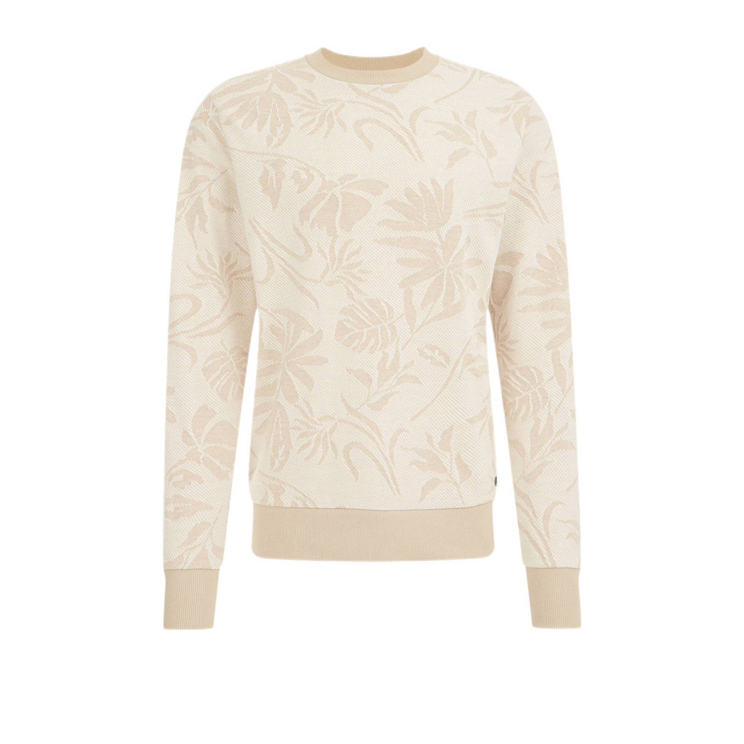 WE Fashion sweater met all over print soft beige