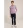WE Fashion gebreide polo mauve