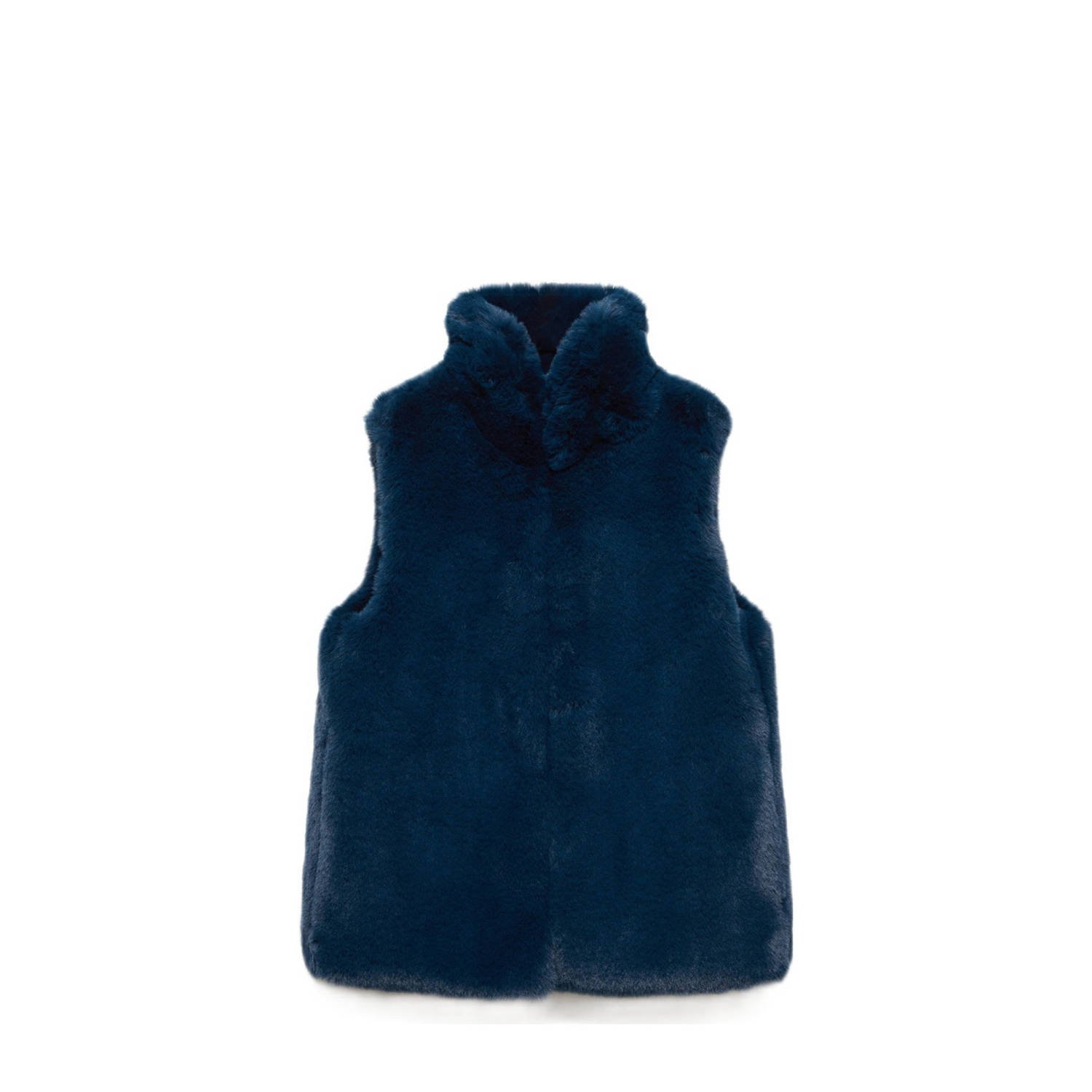 Mango Kids imitatiebont gilet donkerblauw