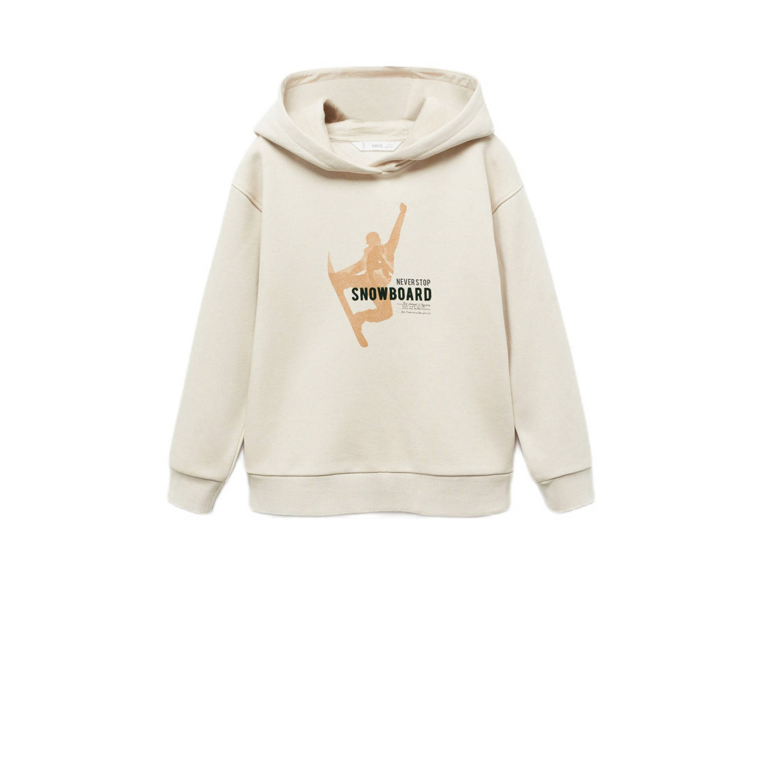 Mango Kids hoodie met printopdruk offwhite