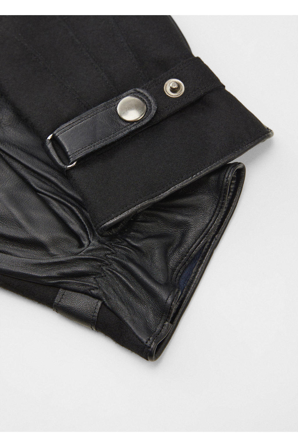 Mango Man leren handschoenen zwart wehkamp