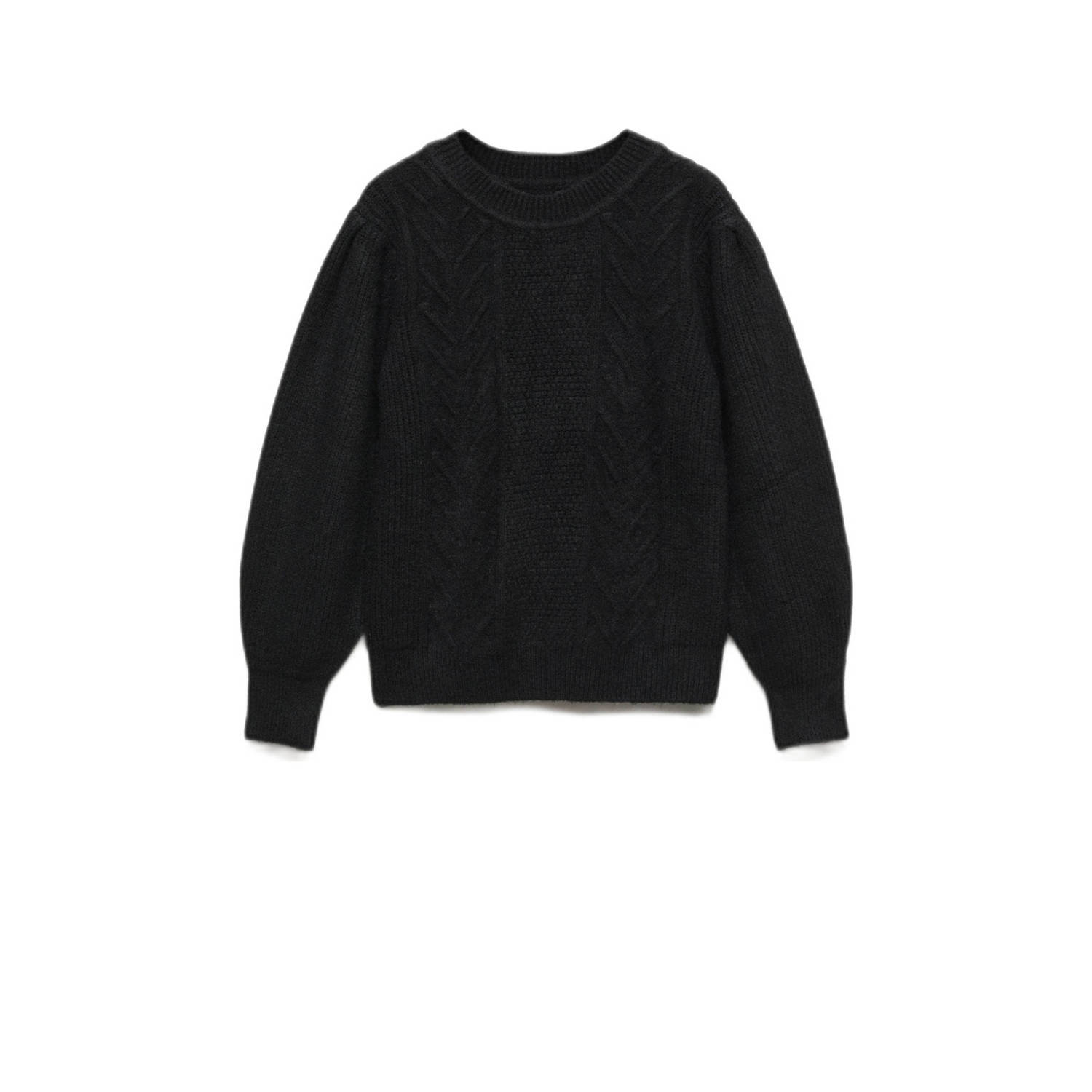 Mango Kids kabeltrui zwart