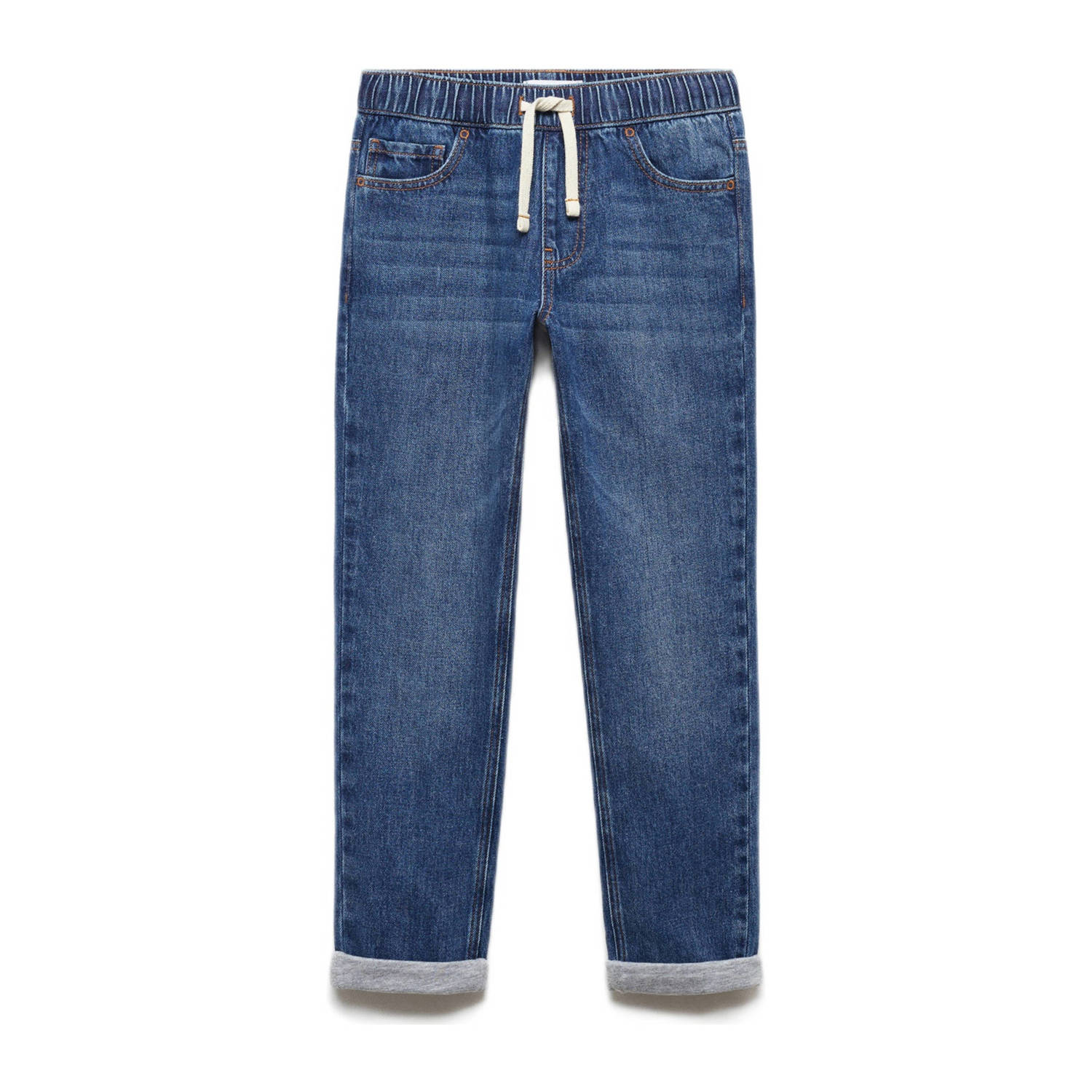 Mango Kids relaxed jeans middenblauw