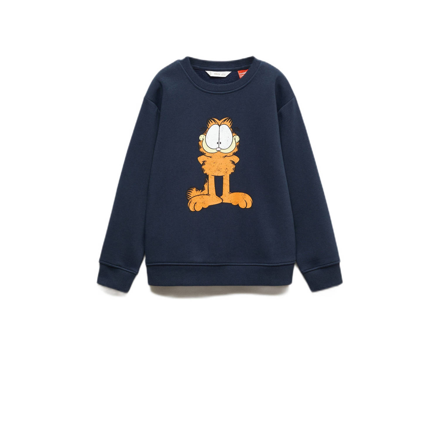 Mango Kids sweater met printopdruk donkerblauw