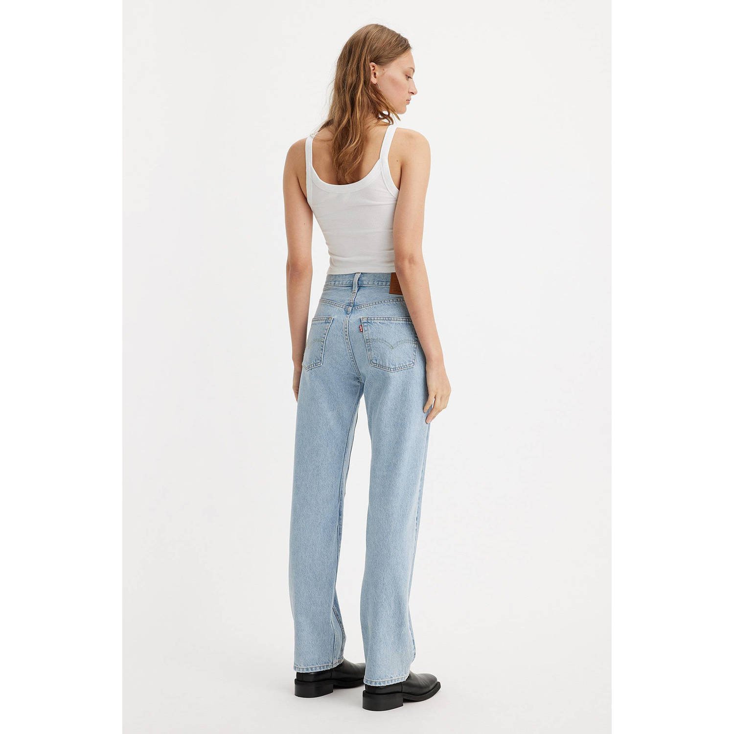 Levi's straight jeans light blue denim