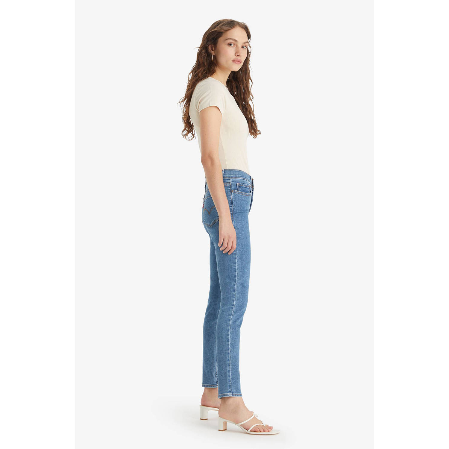 Levi's high waist skinny jeans medium blue denim