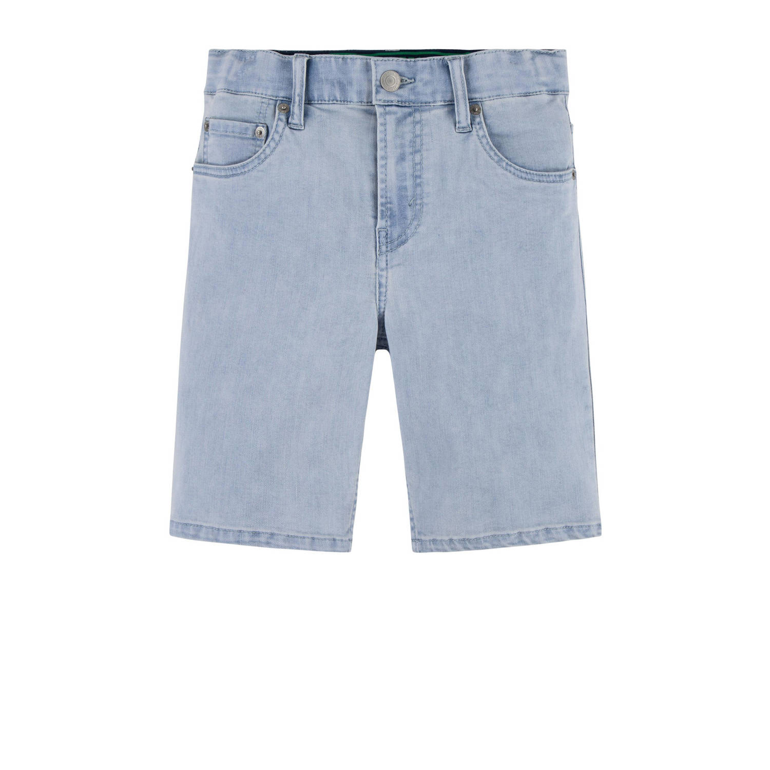 Levis Levi's Kids slim fit denim short silver linings Korte broek Blauw Jongens Stretchdenim 140