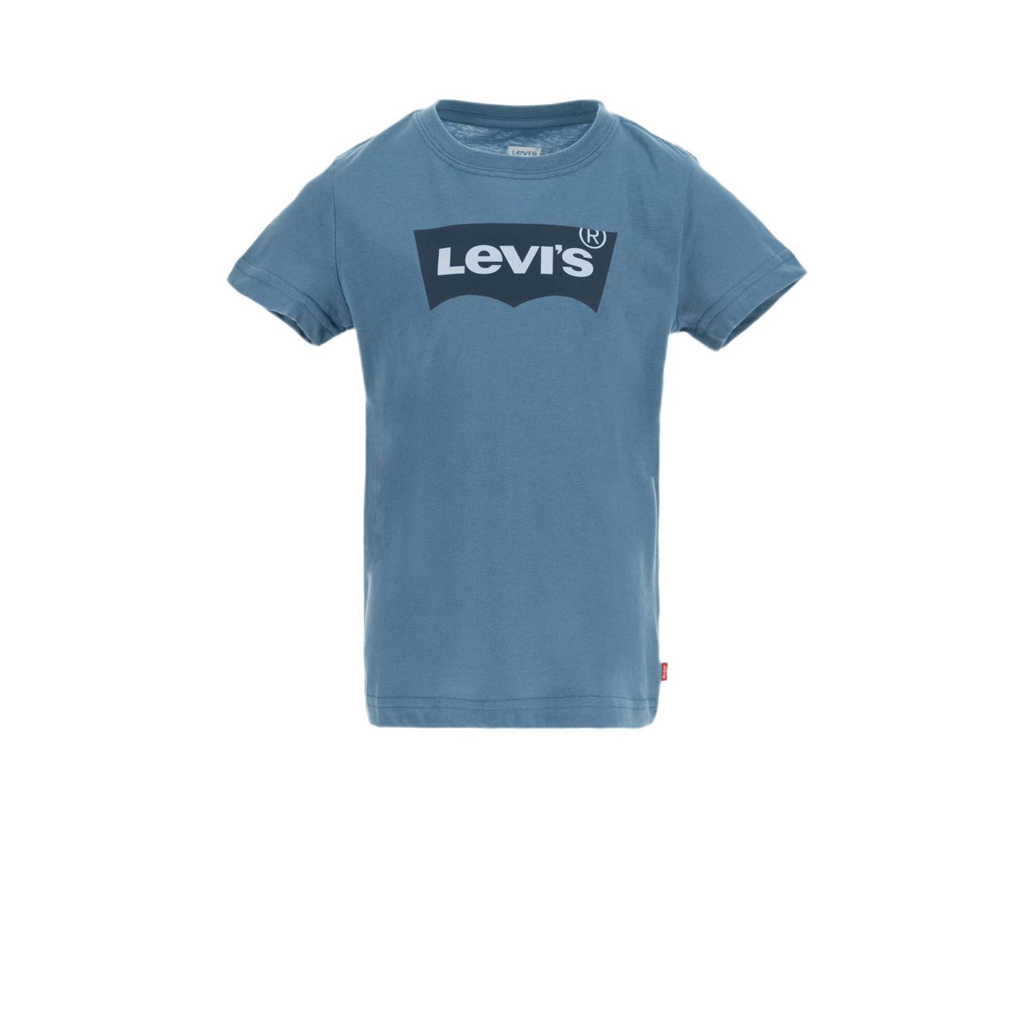 Levis Levi's Kids T-shirt BATWING met logo middenblauw Jongens Katoen Ronde hals 140