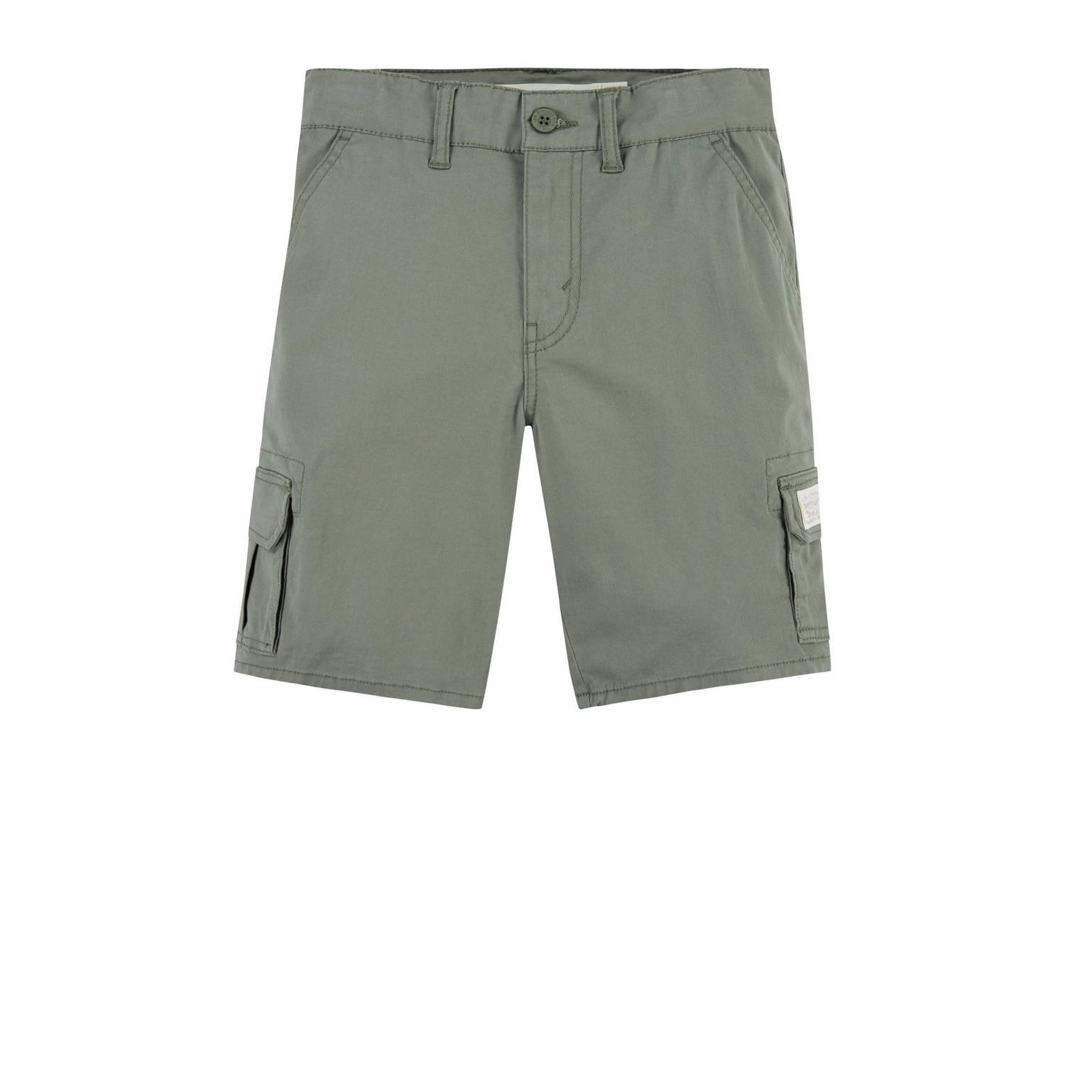 Levis Levi's Kids regular fit cargo short olijfgroen Korte broek Jongens Stretchkatoen 140