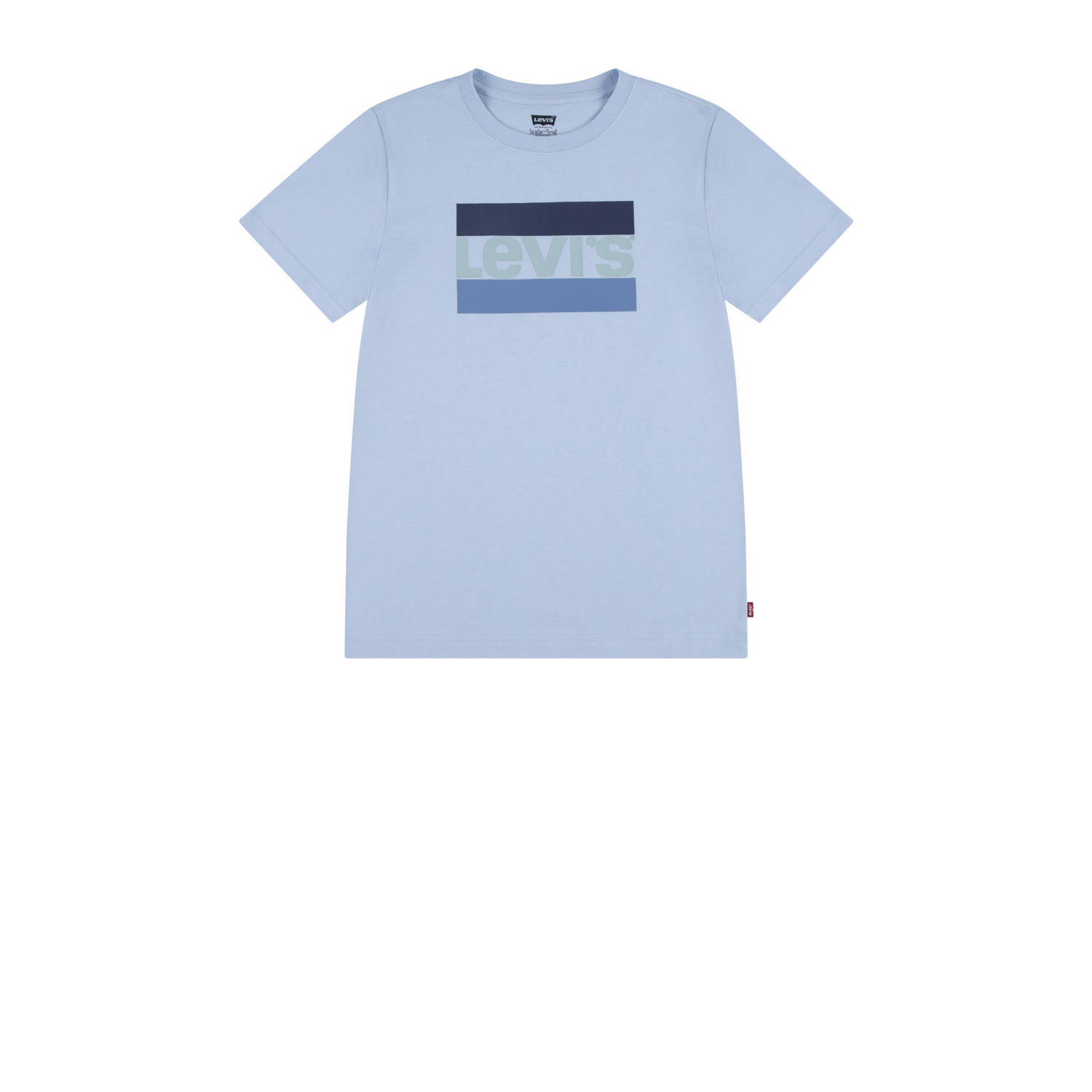 Levis Levi's Kids T-shirt met logo lichtblauw Jongens Logo 116