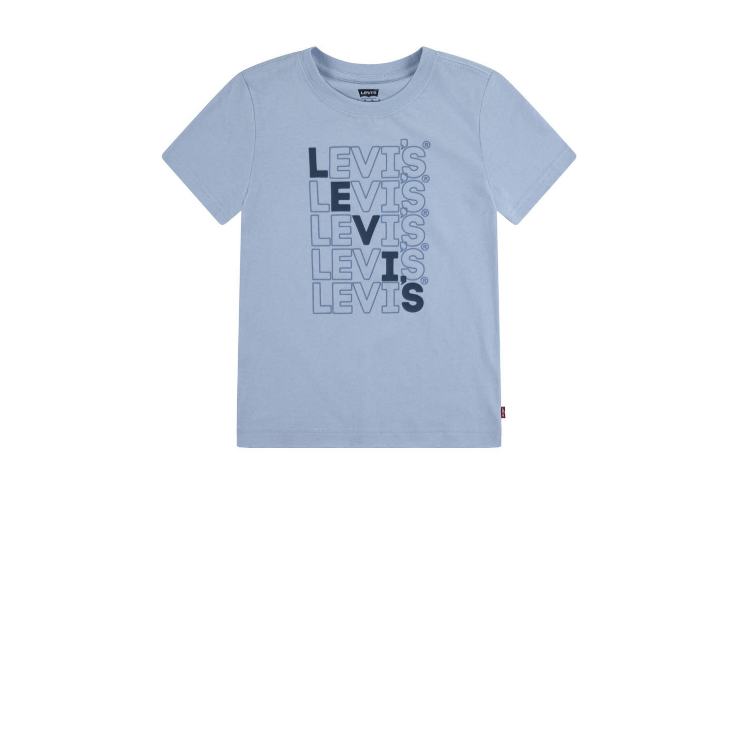 Levi's Kids T-shirt met logo zachtblauw