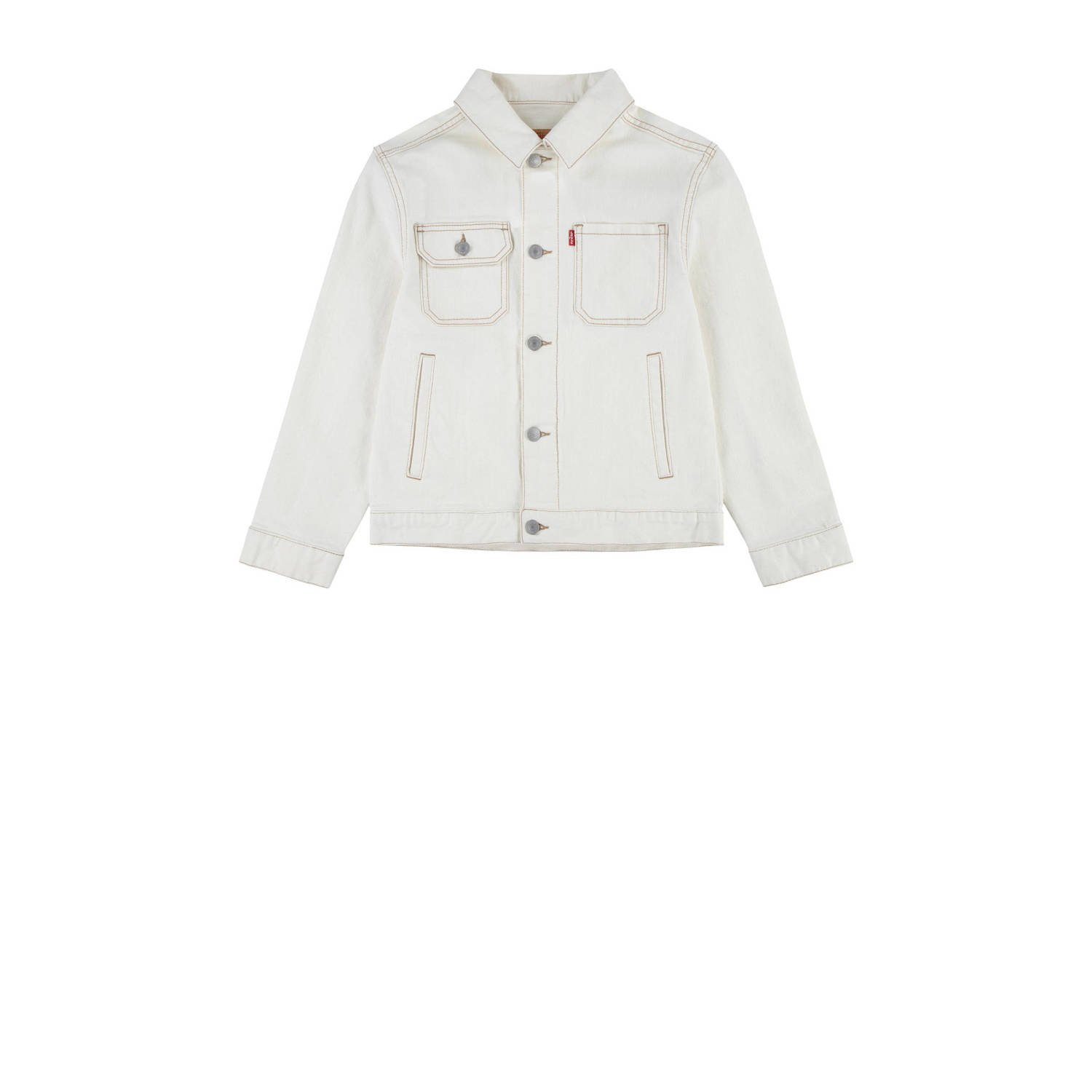 Levis Levi's Kids spijkerjas SUNRISE TRUCKER offwhite Ecru Jongens Denim Klassieke kraag 140