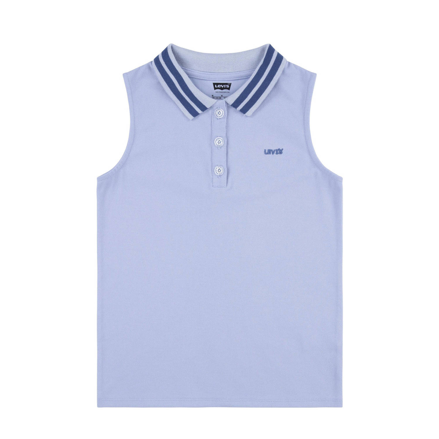 Levis Levi's Kids top lichtblauw Meisjes Katoen Polokraag Effen 128
