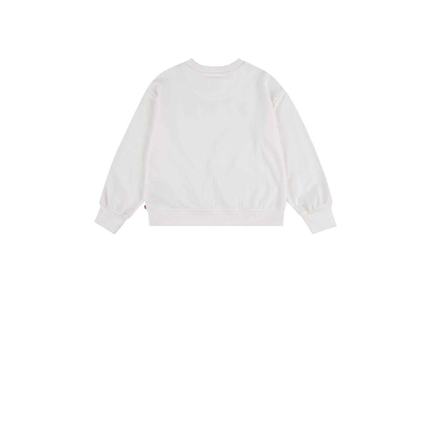Levi's Kids sweater met logo wit roze