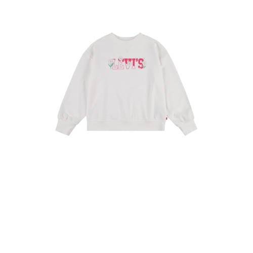 Levi's Kids sweater met logo wit/roze