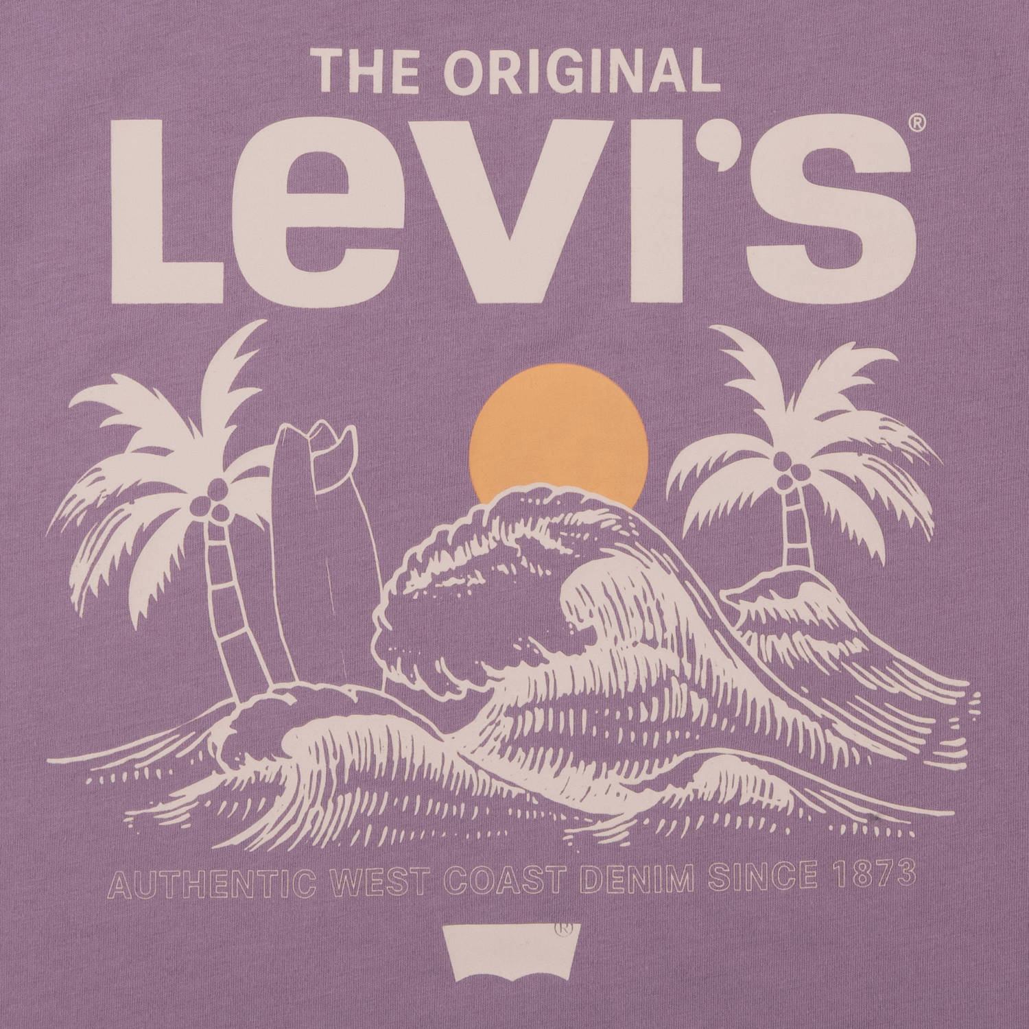 Levi's Kids T-shirt met printopdruk paars
